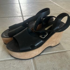 Black platform sandals.  Retro 9 & co. Gently worn.  In great shape.